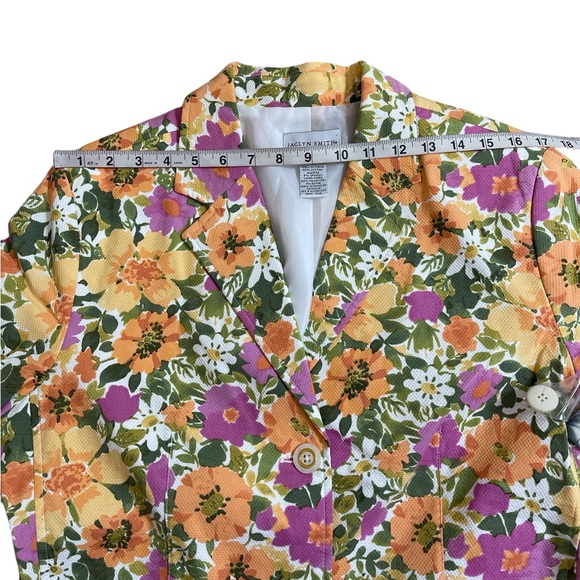 Multicolor floral cotton blazer - Picture 7 of 9